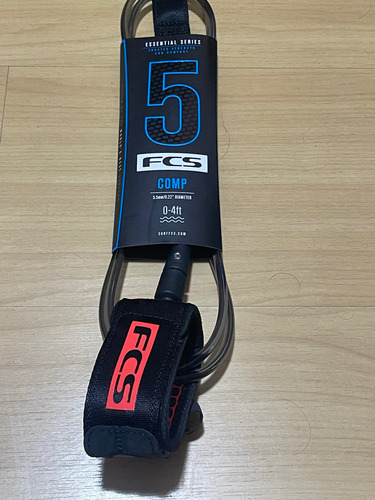 Leash Fcs Competition Nova Cor:flame/red -5- 5.5mm