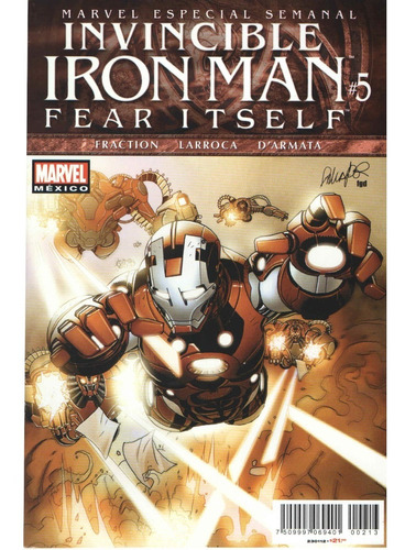 Comic Marvel Fear Itself Invincible Iron Man 5  Español