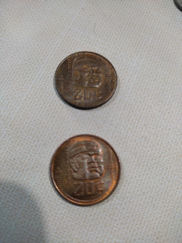 Dos Monedas De 20 Centavos 