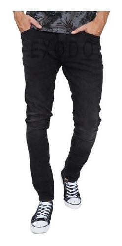 Jeans Pitillo Hombre Gris Grafito 