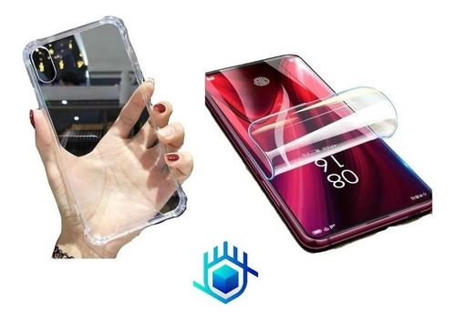 Imagen 1 de 8 de Funda Acrigel + Mica Hidrogel Todos Equipos Rigida Protector