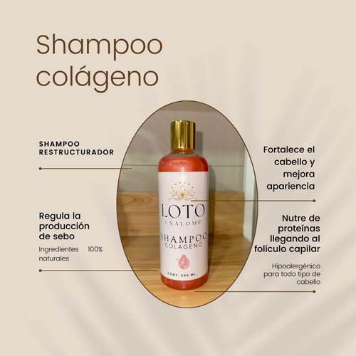 Shampoo De Colageno Repara La Fibra Capilar 500ml Loto