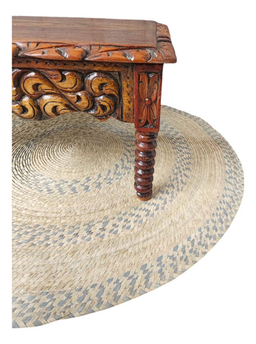 Tapete Modelo Armadillo Aqua 150cm Circular Redondo Palma
