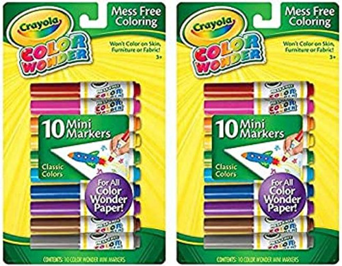 Crayola Marcadores Color Wonder 10 Unidades Paquete De 2