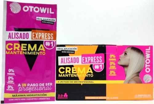 Otowil Crema Mantenimiento Alisado Express 50g   X10u