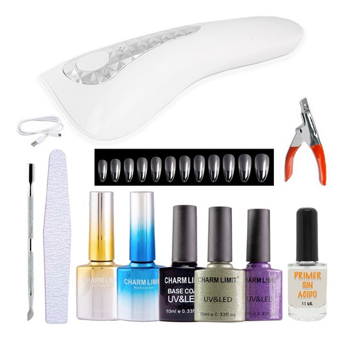 Imagen 1 de 10 de Kit Soft Gel Cabina Portátil Capping Reinforce 11 Unidades