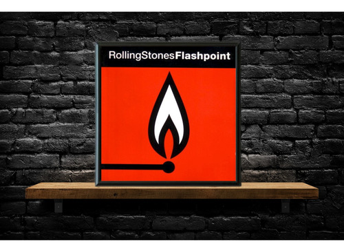 Cuadro Rolling Stones Flash Point Con Vidrio 20x20 Cm