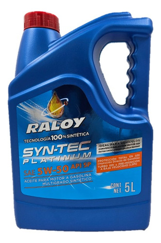 Aceite Raloy 100% Sintetico Gasolina Sae 5w50 Api Sp Garrafa