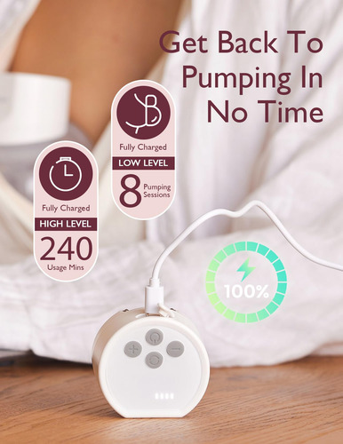 Extractor De Leche Manos Libres Momcozy -blanco Acogedor