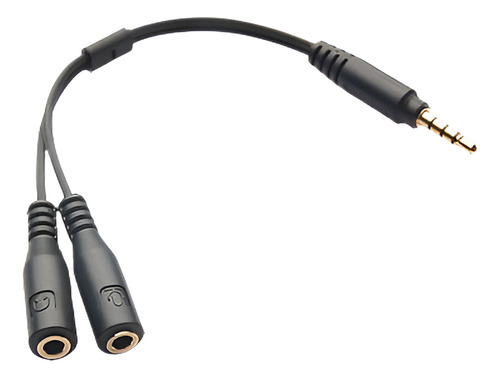 Adaptador De Auriculares De 3,5 Mm Mic Audio Para iPod iPad 