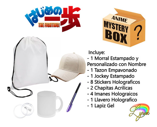 Hajime No Ippo Mystery Box Tazon Lapiz Jockey Chapita Llaver