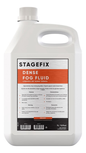 Stagefix Dense Fog Fluid 1lt / Líquido De Humo Denso