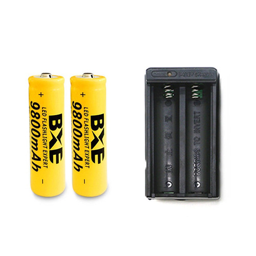 2pcs Bxe Baterías Pila Recargable 9800mah Li-ion + Cargador