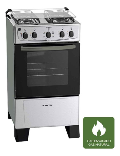 Cocina Punktal Pk-435 4 Hornallas Con Grill Acero Inox Dimm