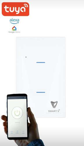 Interruptor Inteligente 2ch Wifi Rf Touch Tuya Smart Plus