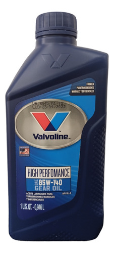 Aceite 85w140 Valvoline Para Caja Sincrónica 