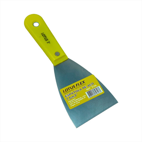 Espátula De Aço 7,5 Cm Lotus Flex 3'' Inox Gesso Massa