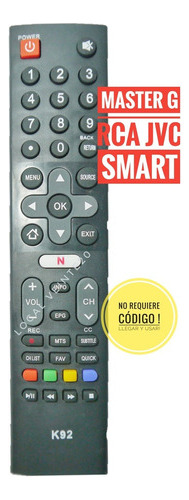 Control Remoto Para Tv Master G Mgu5010x Jvc Lt-58kb585