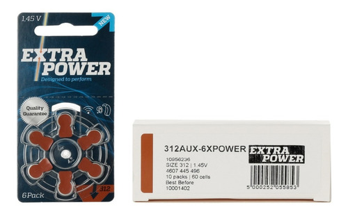 Kit 30 Baterias Pilha Aparelho Auditivo A312/pr41 Extrapower