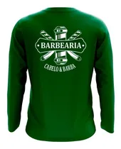Comprar Camiseta Manga Longa Barbearia Barbeiro Salão Uniforme