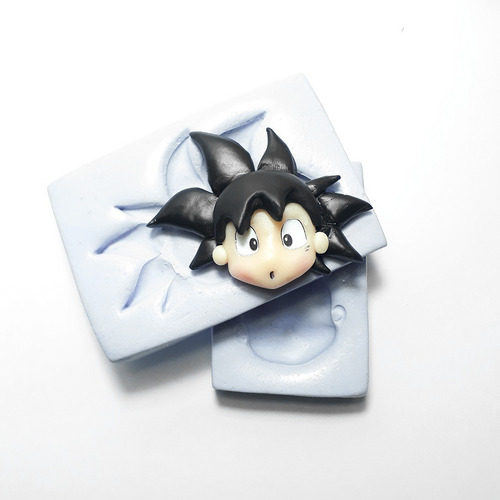 Molde De Silicona Fácil Y Práctico Porcelana Fría Goku 001