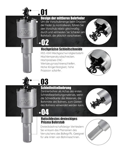 Taladro De Sierra Agujero,broca Carburo De Acero Inoxidable