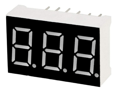 Display Led 3 Digitos 7 Segmentos Anodo Comun Azul 0.56