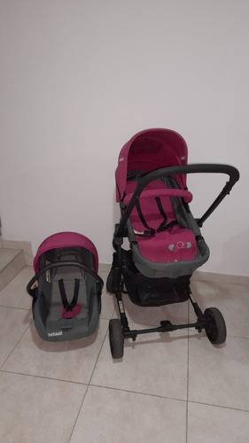 Coche Para Bebe Tipo Moisés + Portabebés (niña)