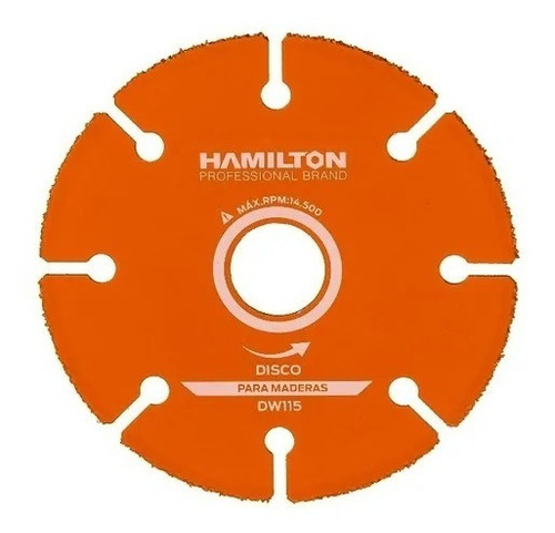 Disco Amoladora Diamantado P- Madera 115 Mm Hamilton Seguro