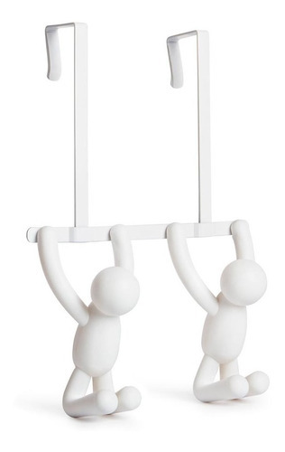 Buddy - Cabideiro De Porta C/ 2 Gancho Duplo Decoração Umbra Cor Branco