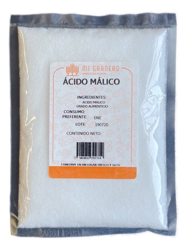 Ácido Málico Acidulante 250 Gramos