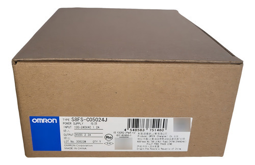 Fonte Alimentação Omron Chaveada 2,2a 24v 50w S8fs-c05024j