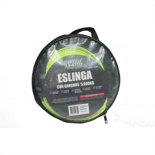 Imagen 5 de 9 de Linga Eslinga Remolque 4500kgs X 6 Metros Largo Reforzada