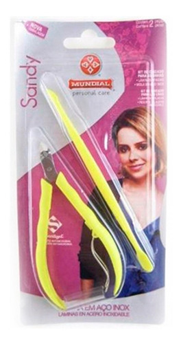 Imagem 3 de 3 de Kit De Alicate E Espatula Para Unhas Mundial
