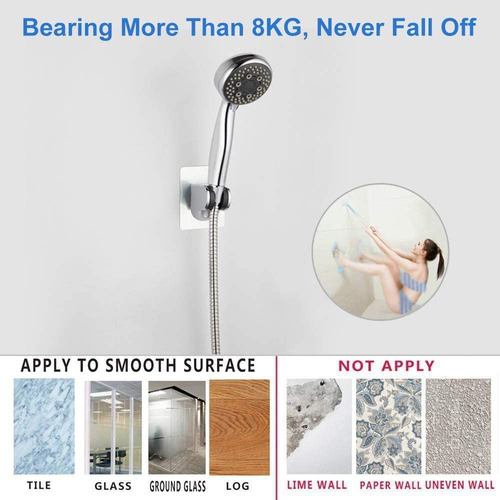Soporte Ajustable Para Alcachofa De Ducha Montaje En Pared C