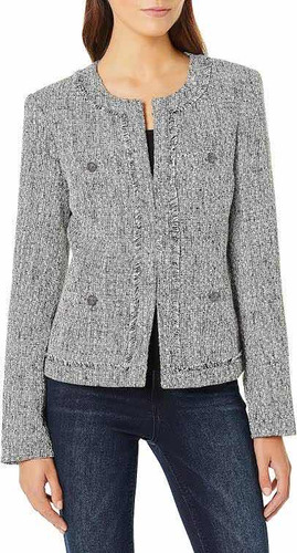 Chaqueta Blazer De Tweed Karl Lagerfeld Talla 2