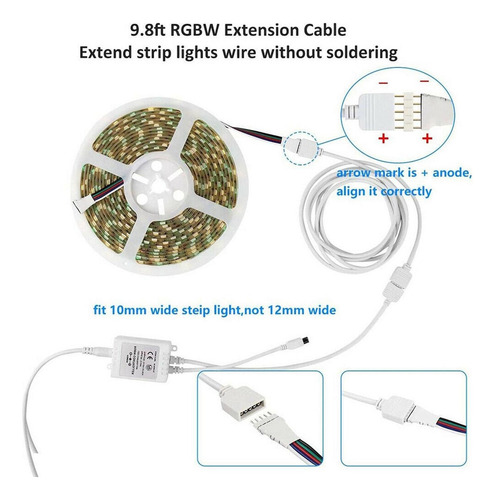 Kit De Conectores Led 5050 Rgb Con Conectores De Tira Led De