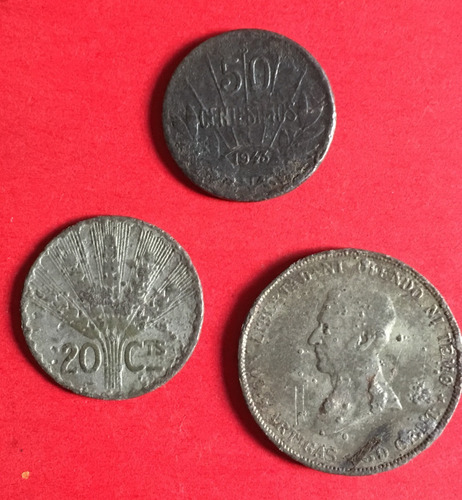 Uruguay 3 Monedas Falsas De Época, Ne354