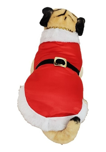 Roupa Pet Natal Papai Noel Pug Bulldog Francês Plus Size