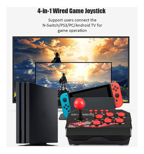 Joystick Station Para Juegos Arcade Retro 4 En 1 Usb Wired T