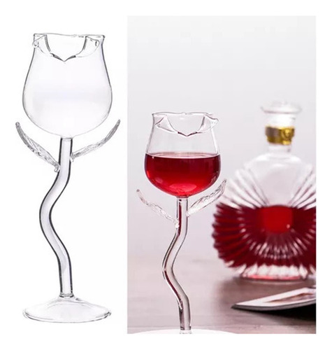 Fn 2 Copas De Vino Románticas En Forma De Rosas