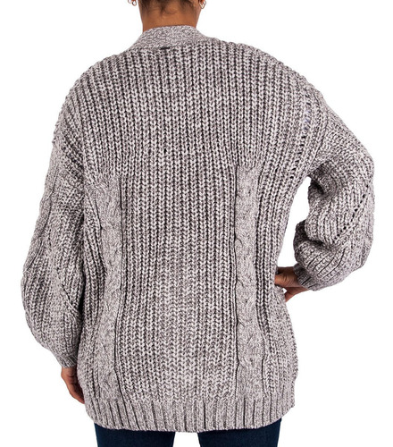 Imagen 3 de 3 de Saco Rusty Folktale Chunky Gris Mujer