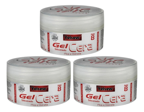 Gel Cera Fixador Yelsew 240g - Kit C/ 3un