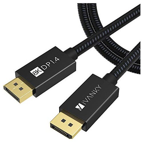 Ivanky 8k Displayport Cable 1.4 3ft, Short Dp Cable V3j2h