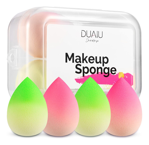 Duaiu - Juego De 4 Esponjas De Maquillaje, Esponja Mezclador