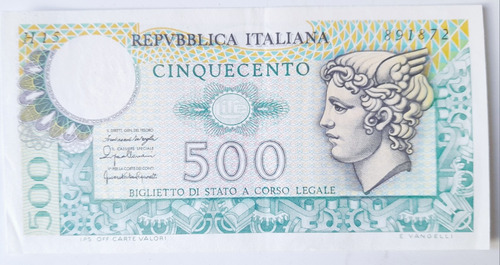 500 Liras República Italiana 500 Liras Italia 