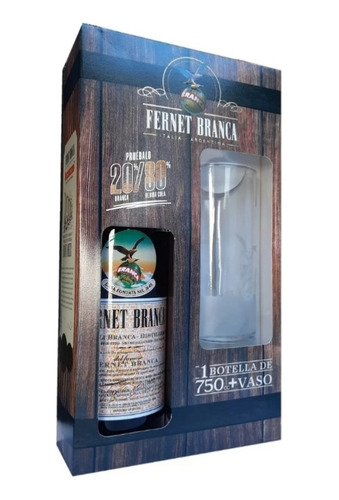 Pack Fernet Branca + Vaso Original 