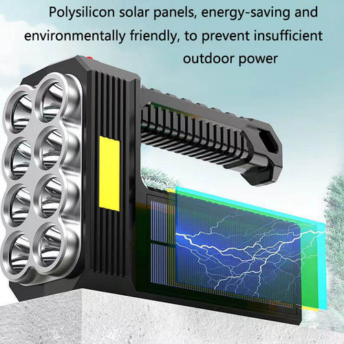 Linterna Portátil Recargable N De 8 Led Con Cob Sidel 7632