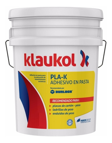 Imagen 1 de 9 de Adhesivo En Pasta Pla-k. 30kg Klaukol