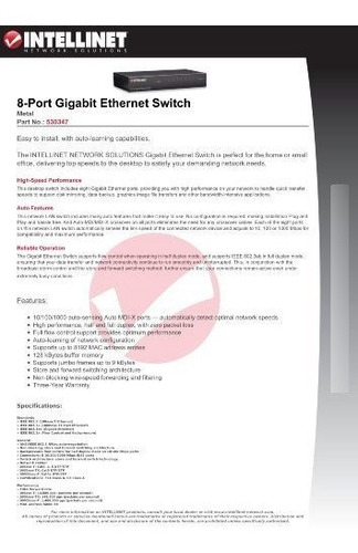 Ieee Ab Port Gigabit Ethernet Switch Metal